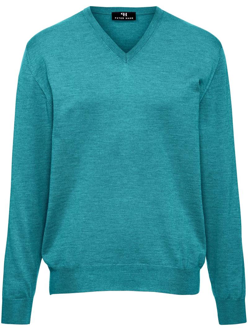 V-Pullover aus 100% Schurwolle-Merino extrafein Peter Hahn blau Größe: 46 von Peter Hahn