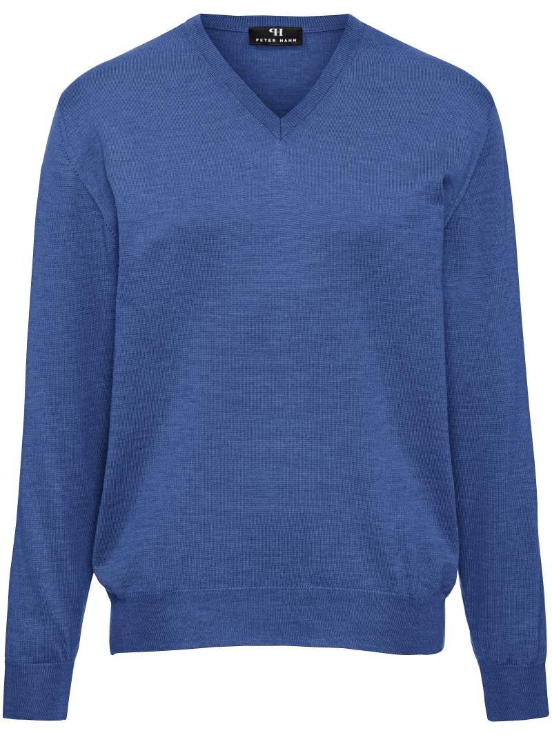 V-Pullover aus 100% Schurwolle-Merino extrafein Peter Hahn blau Größe: 50 von Peter Hahn