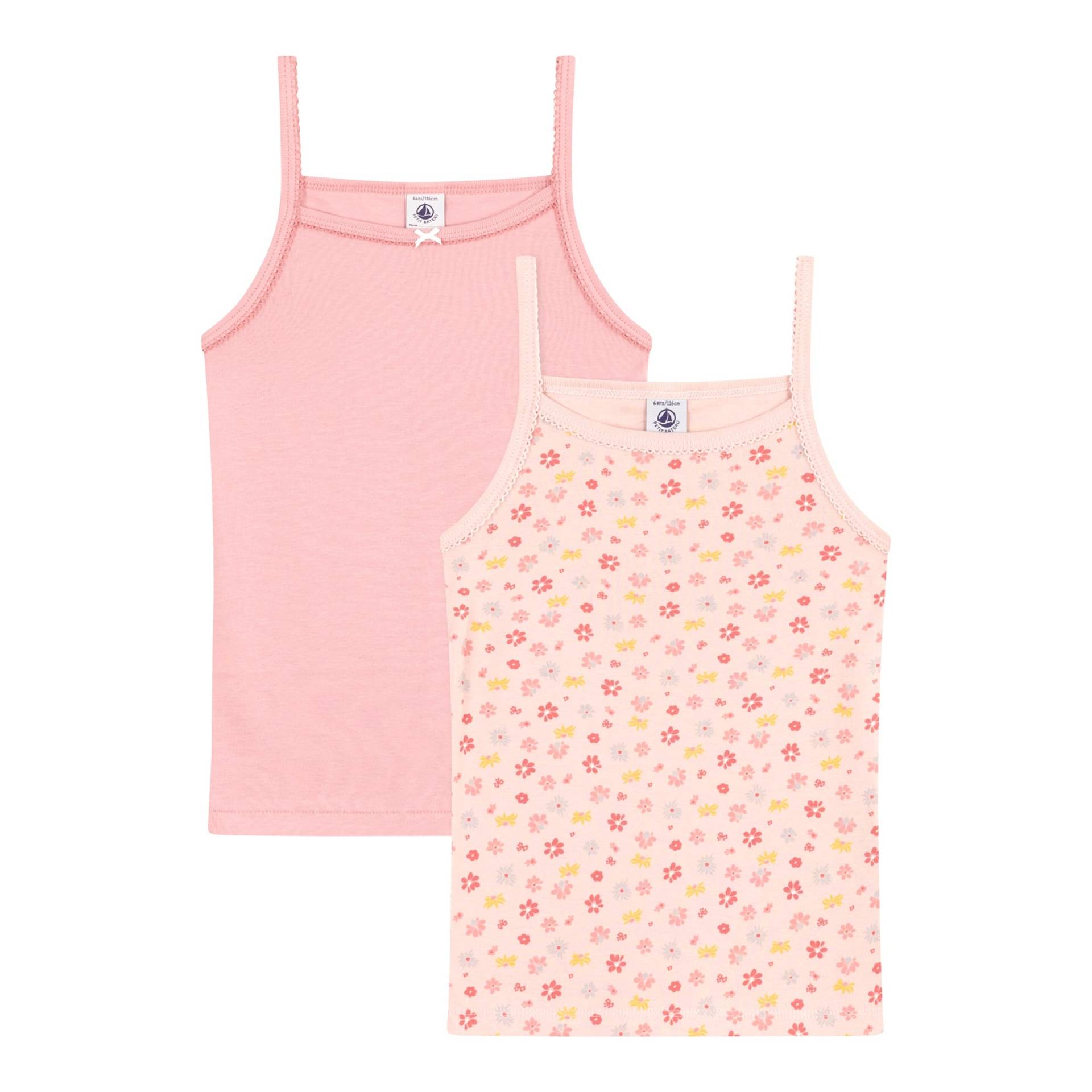 2er-Pack Unterhemden Blumen von Petit Bateau