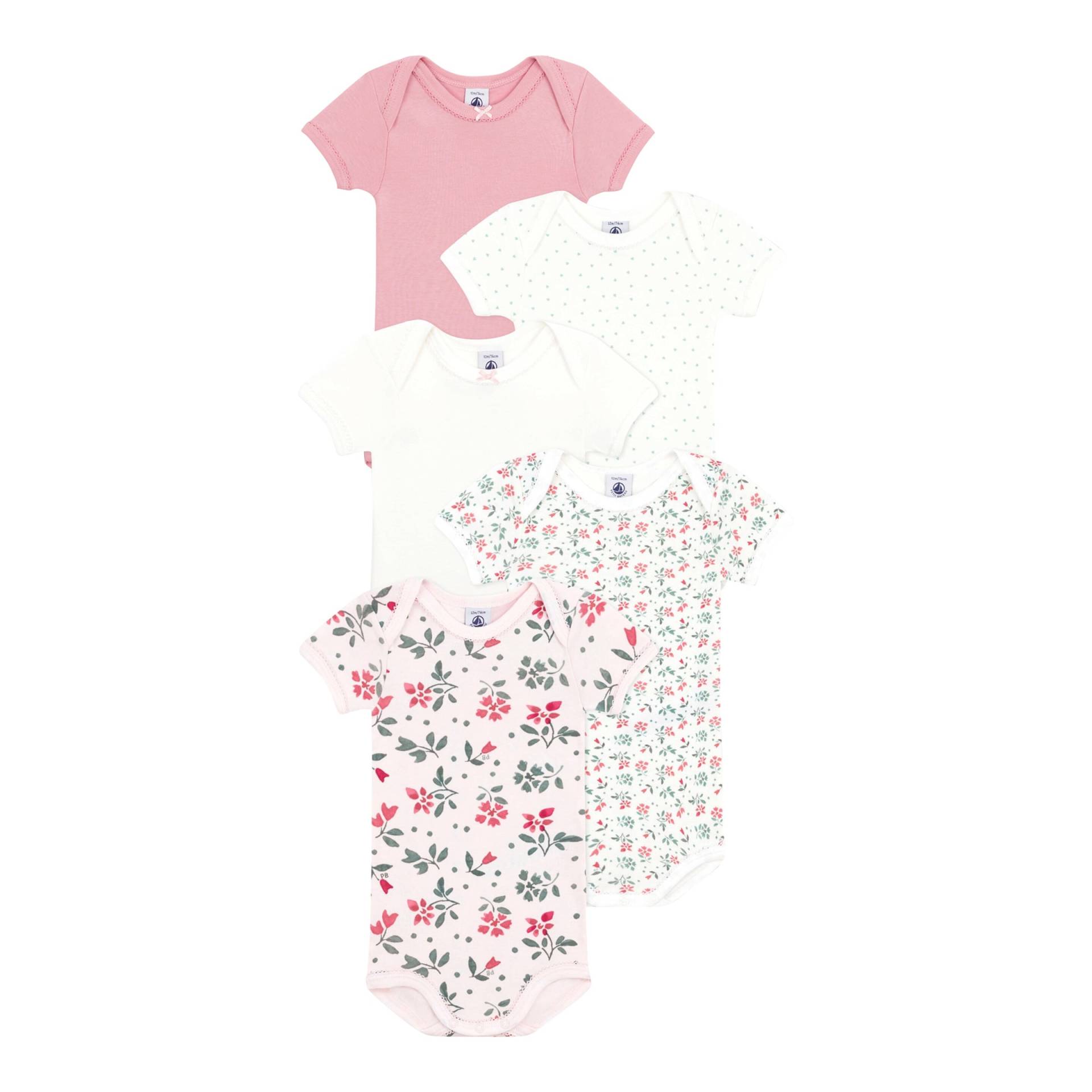 5er-Pack Bodys kurzarm Blumen 5er-Pack Bodys kurzarm Blumen von Petit Bateau