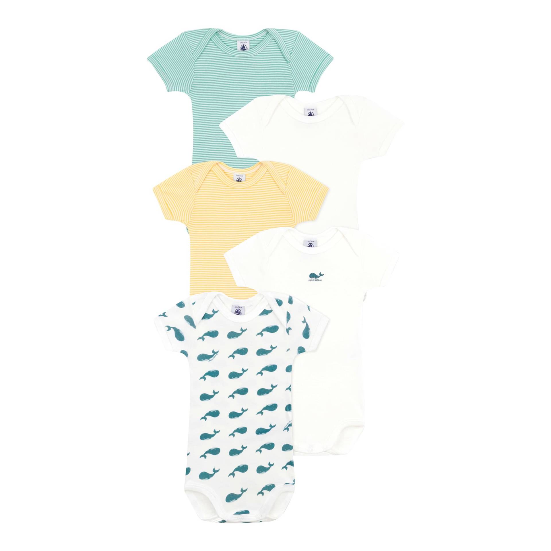 5er-Pack Bodys kurzarm Wale Ringel 5er-Pack Bodys kurzarm Wale Ringel von Petit Bateau