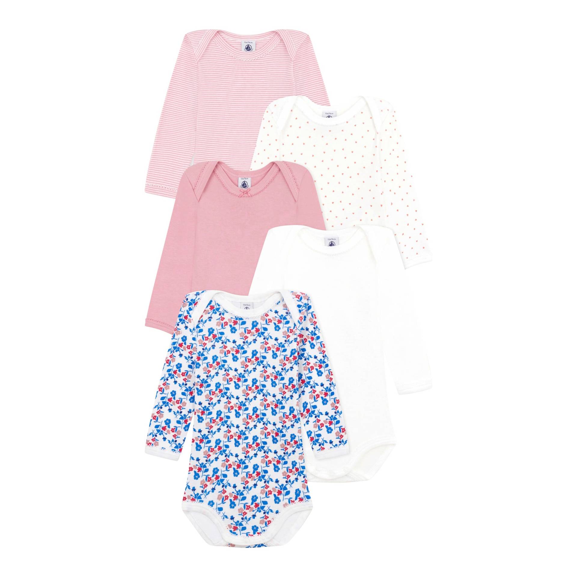 5er-Pack Bodys langarm Herzen Blumen Ringel 5er-Pack Bodys langarm Herzen Blumen Ringel von Petit Bateau