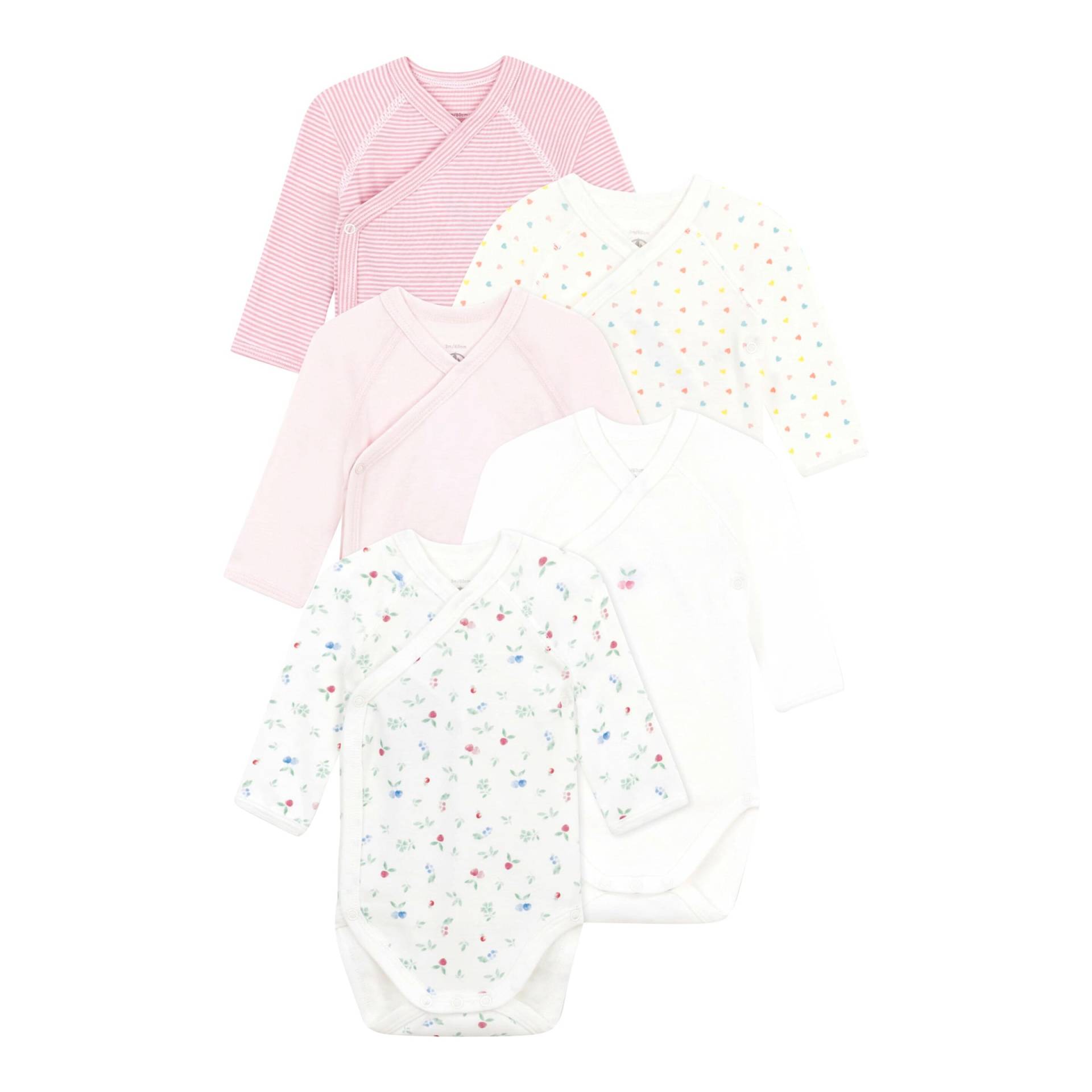 5er-Pack Wickelbodys langarm Kirschen Herzen Ringel 5er-Pack Wickelbodys langarm Kirschen Herzen Ringel von Petit Bateau