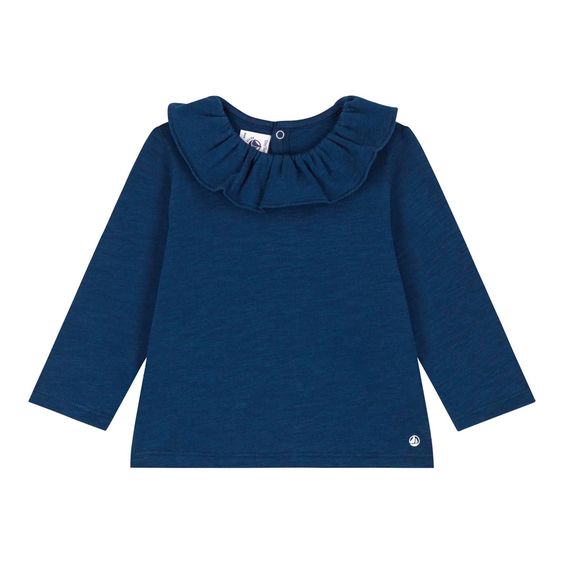 Shirt langarm Rüschenkragen von Petit Bateau