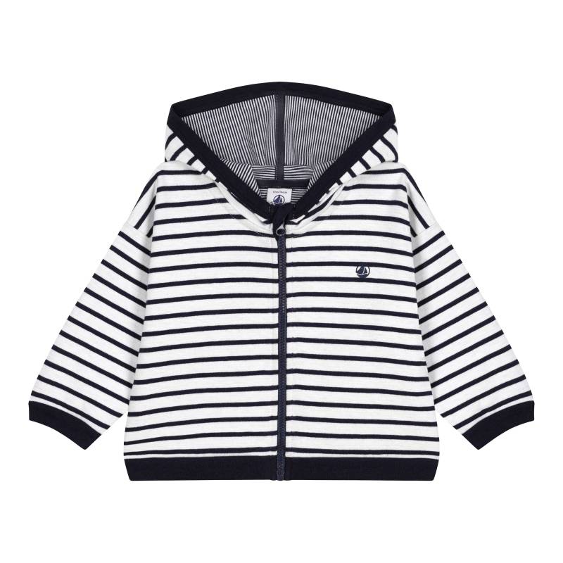 Sweatjacke mit Kapuze Ringel von Petit Bateau