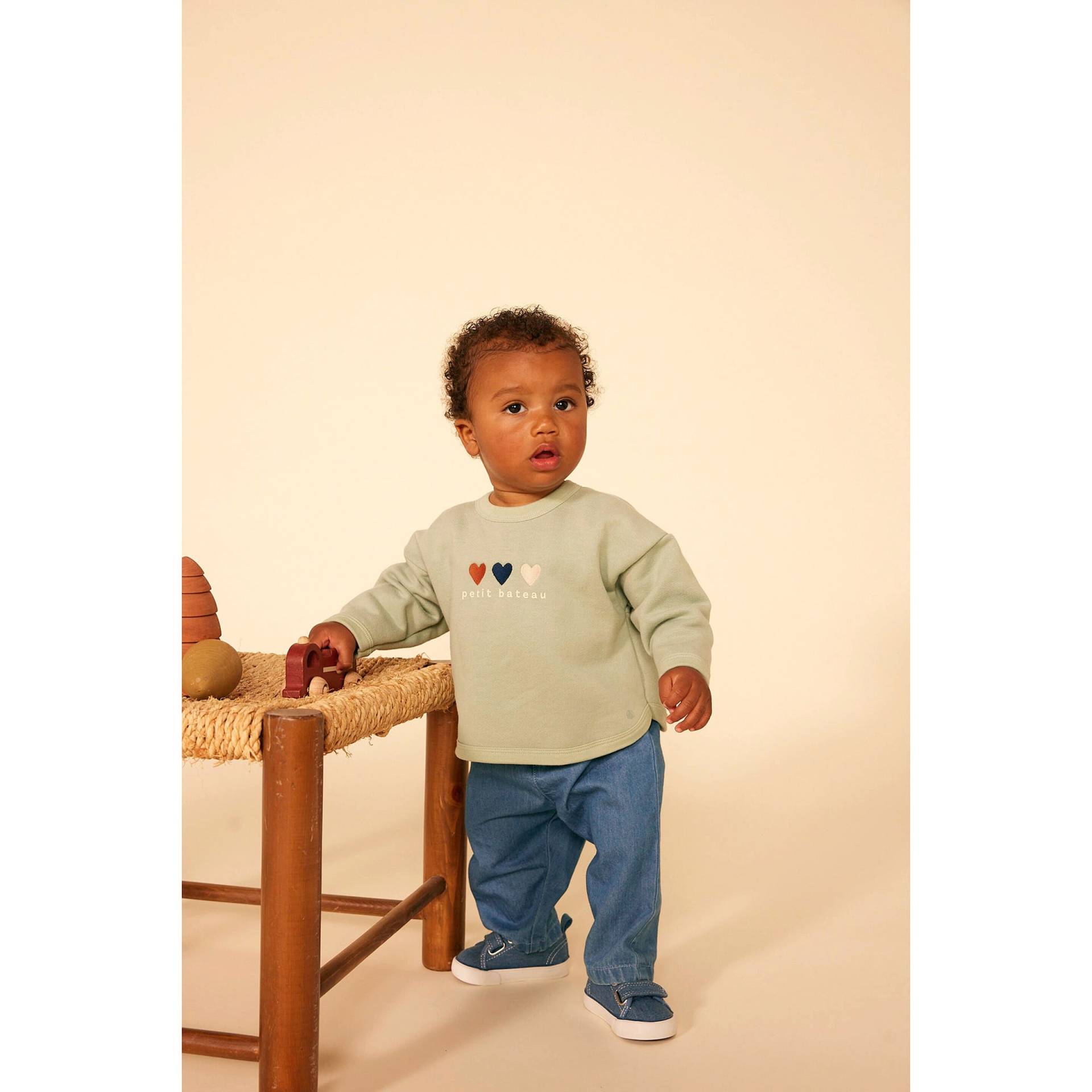 Sweatshirt Herzen von Petit Bateau