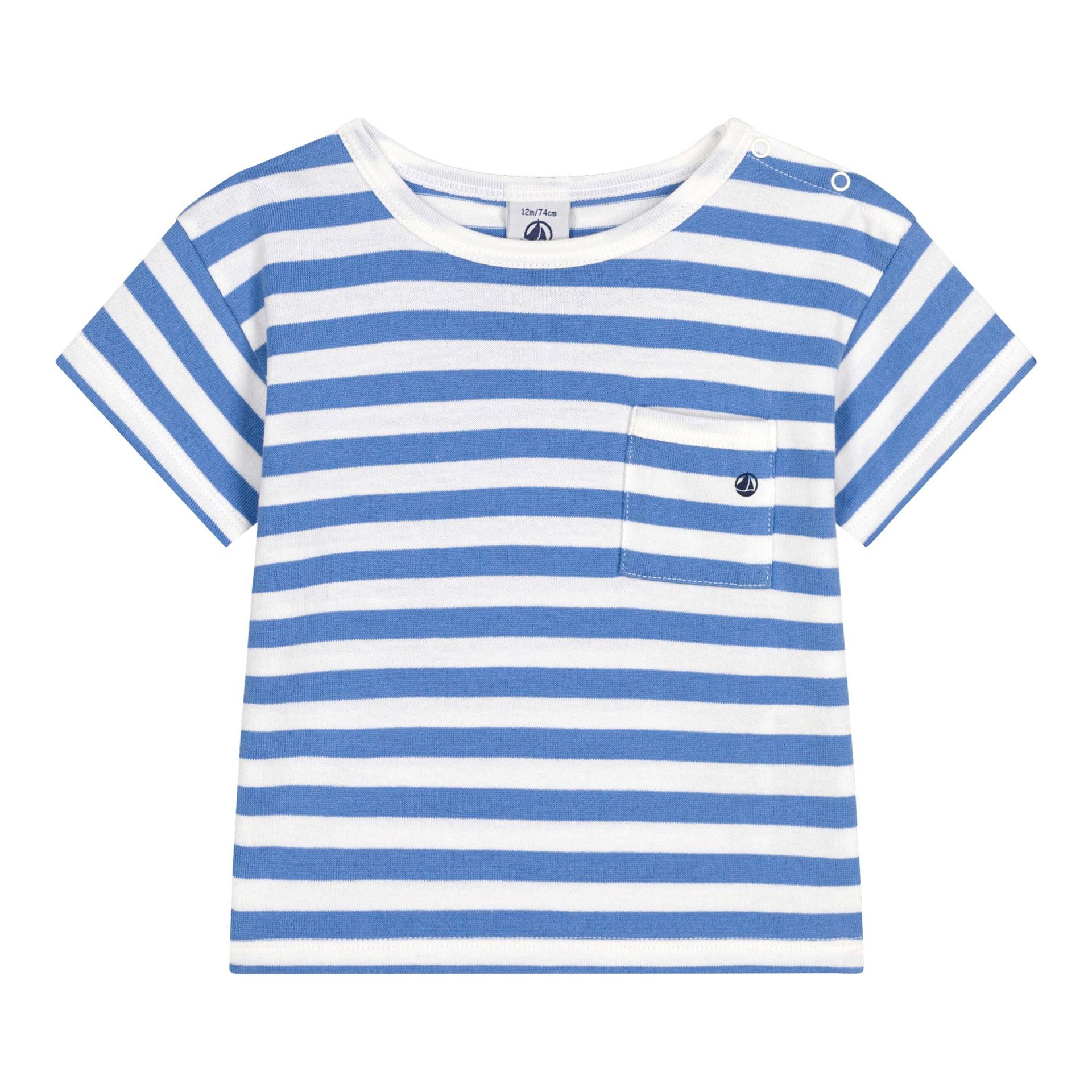 T-Shirt Brusttasche Ringel von Petit Bateau