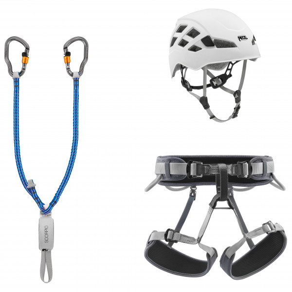 Petzl - Via Ferrata Vertigo Kit 1 - Klettersteigset Gr Harness: 65-96 cm, Helmet: 53-;Harness: 76-107 cm, Helmet: 53 multicolour von Petzl