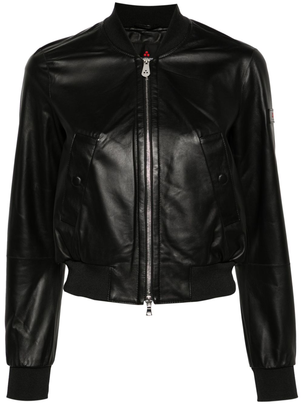 Peuterey Chiosya leather bomber jacket - Black von Peuterey