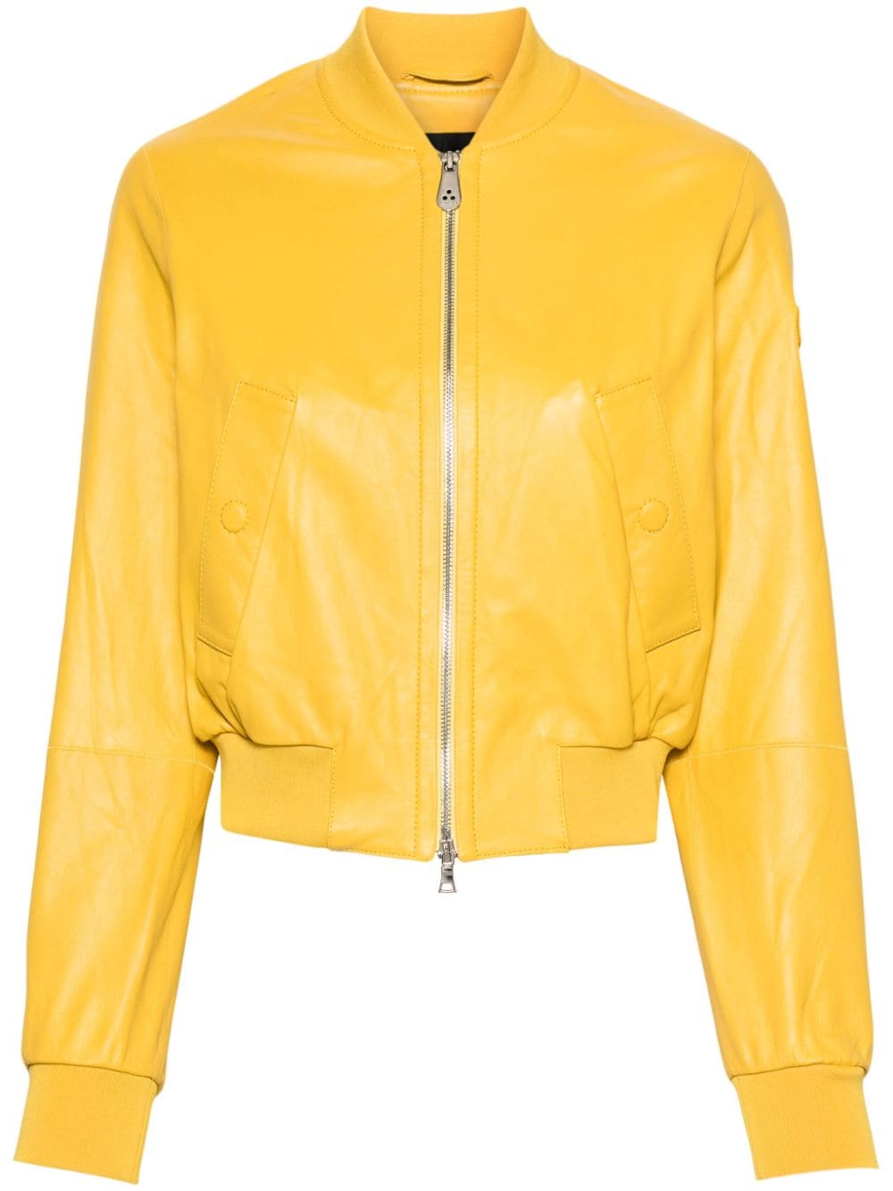 Peuterey Chiosya leather bomber jacket - Yellow von Peuterey