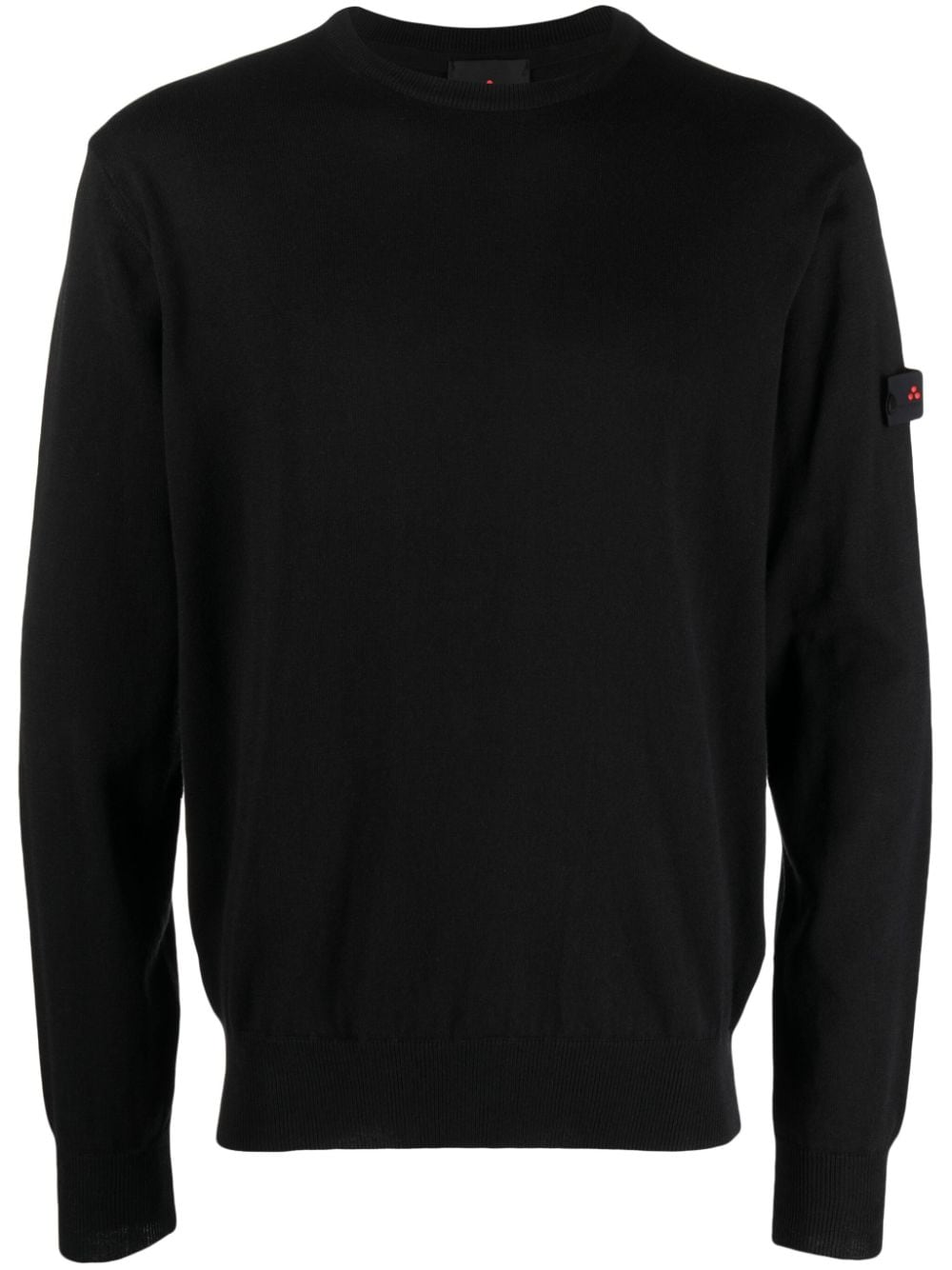 Peuterey fine-knit logo-patch jumper - Black von Peuterey