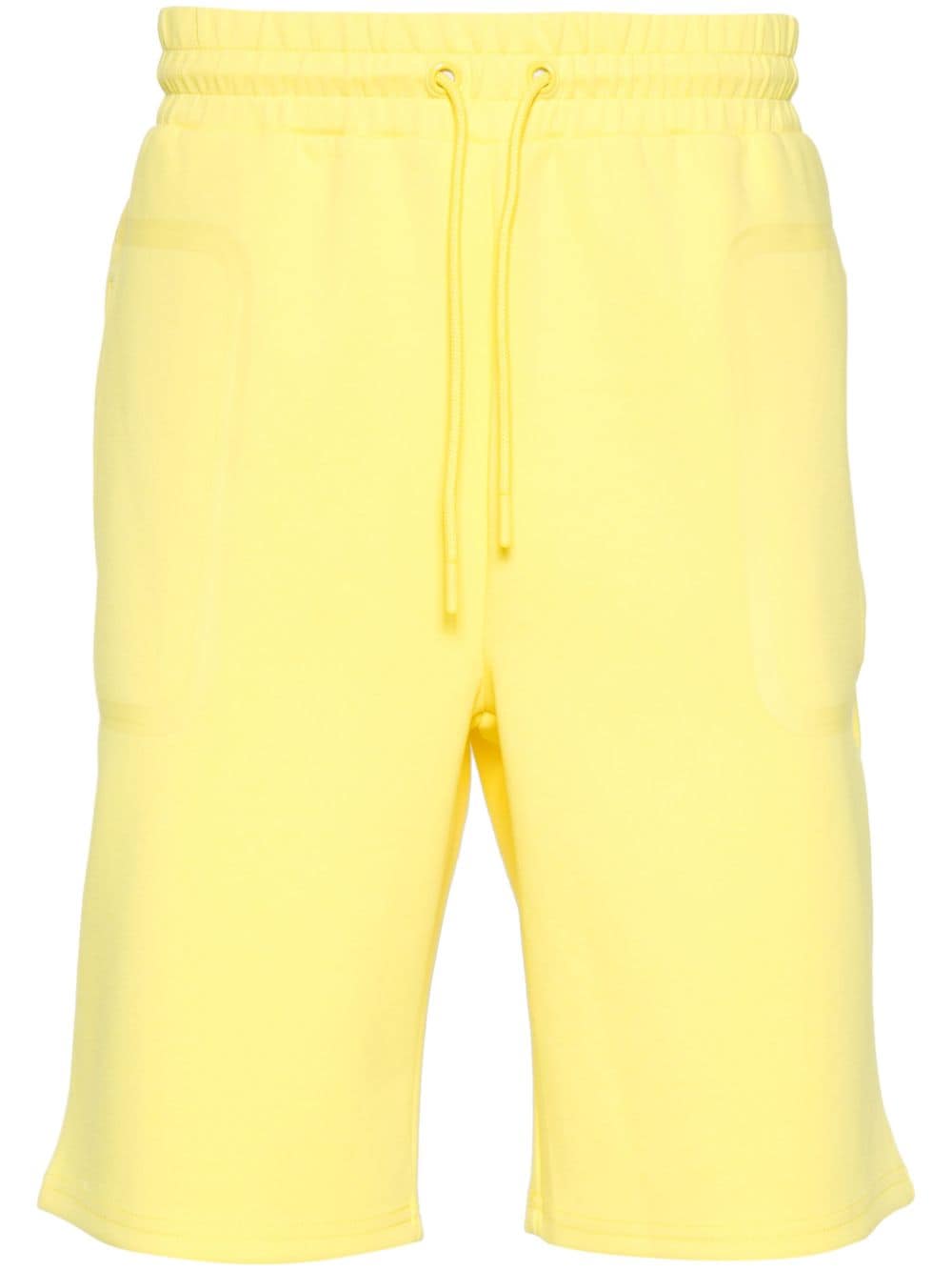 Peuterey logo-patch jersey shorts - Yellow