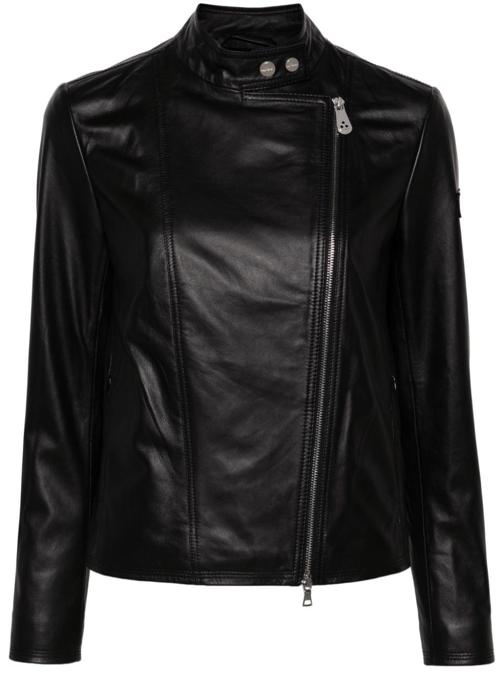 Peuterey logo-patch leather jacket - Black von Peuterey