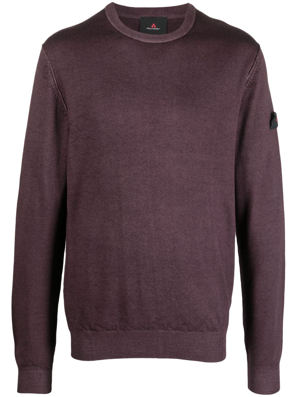 Peuterey logo-patch wool jumper - Purple von Peuterey