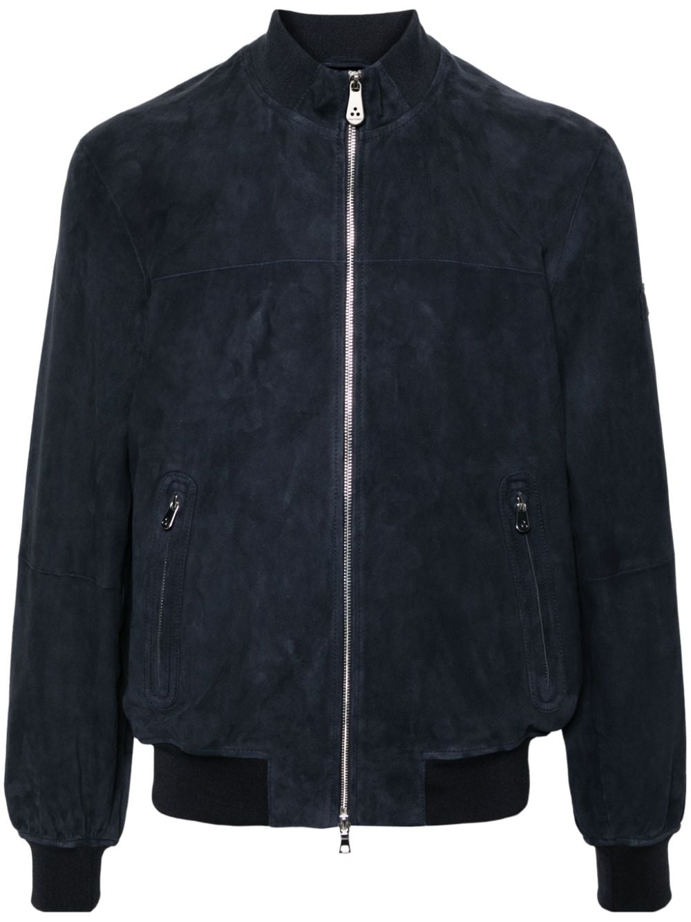 Peuterey zip-up suede bomber jacket - Blue von Peuterey