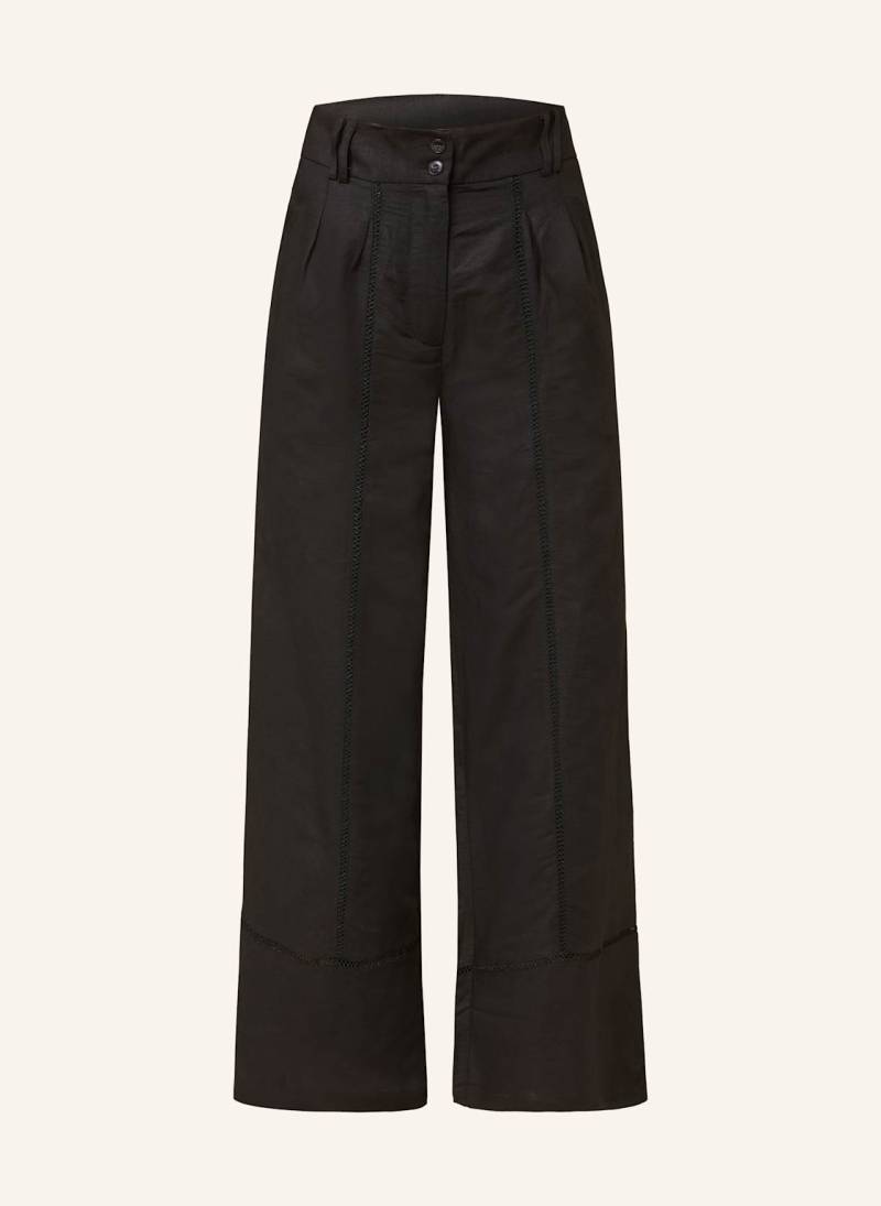 Phase Eight Marlenehose Ayse Mit Leinen schwarz von Phase Eight
