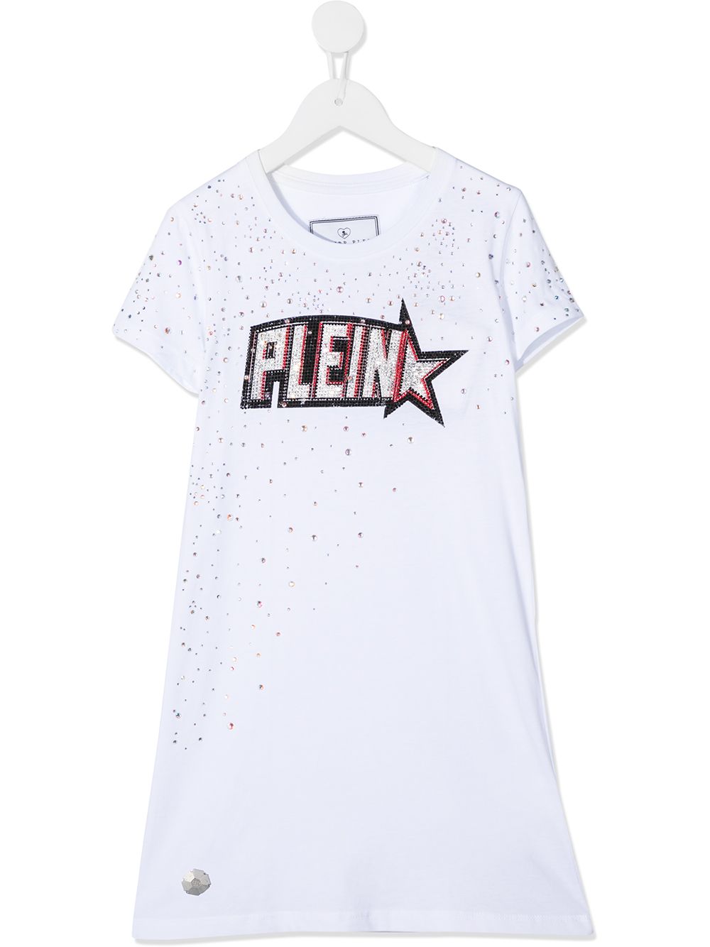 Philipp Plein Junior Plein Star embellished T-shirt dress - White von Philipp Plein Junior