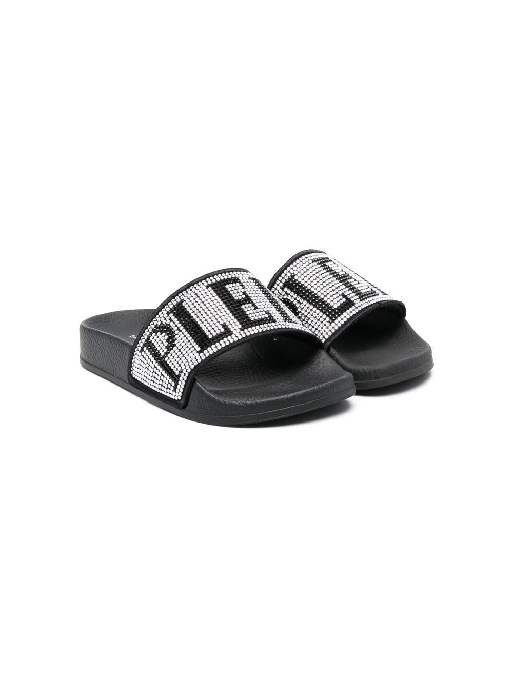 Philipp Plein Junior Plein crystal-embellished slides - Black von Philipp Plein Junior
