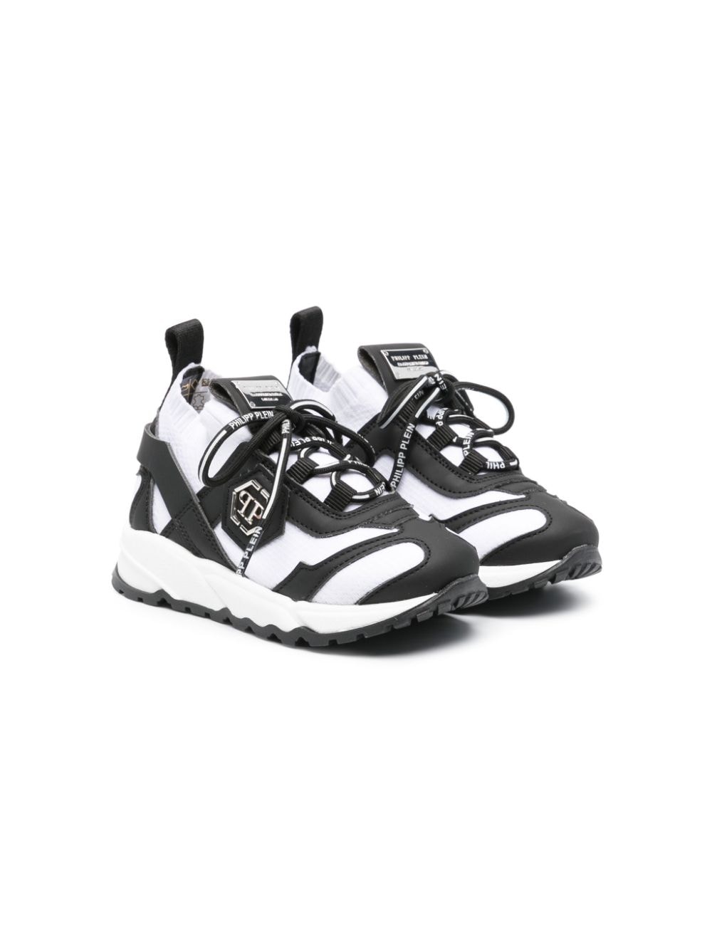 Philipp Plein Junior Runner Hexagon lace-up sneakers - Black von Philipp Plein Junior