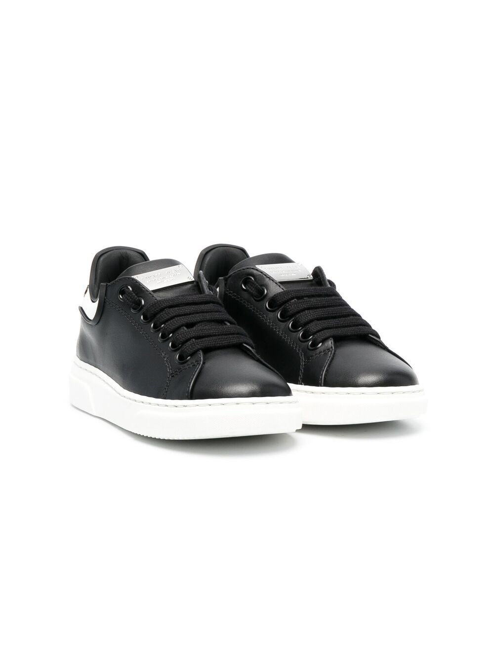 Philipp Plein Junior Runner Iconic Plein leather trainers - Black von Philipp Plein Junior