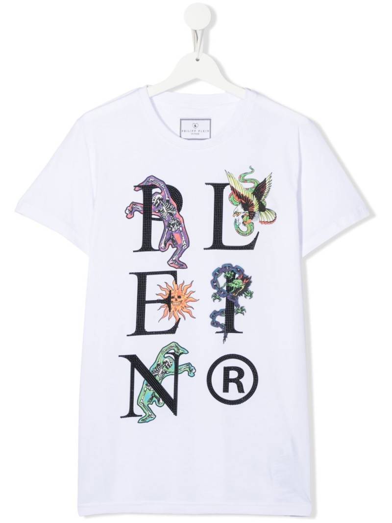 Philipp Plein Junior graphic logo-print T-shirt - White von Philipp Plein Junior