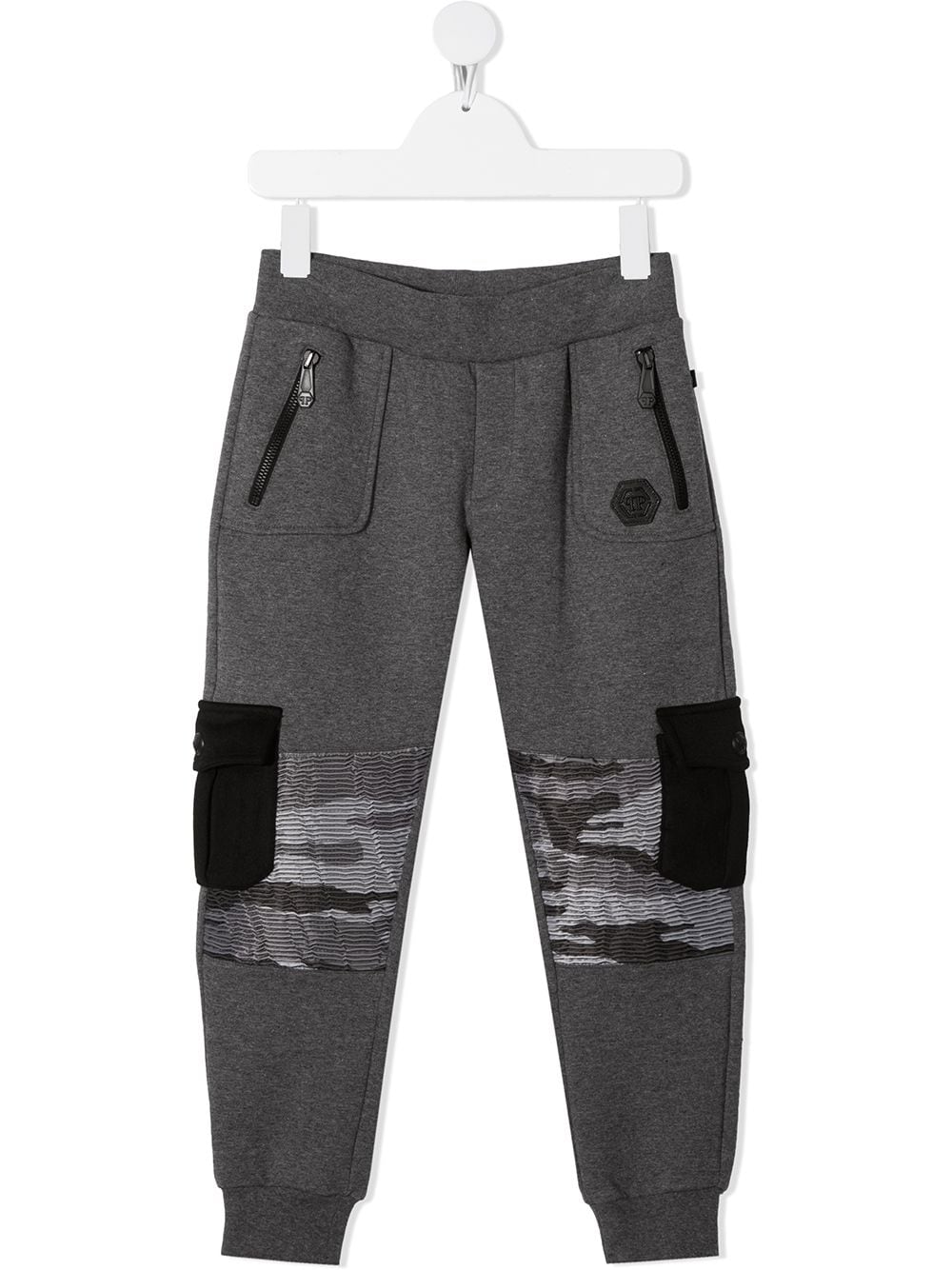 Philipp Plein Junior camouflage-patchwork track pants - Grey von Philipp Plein Junior