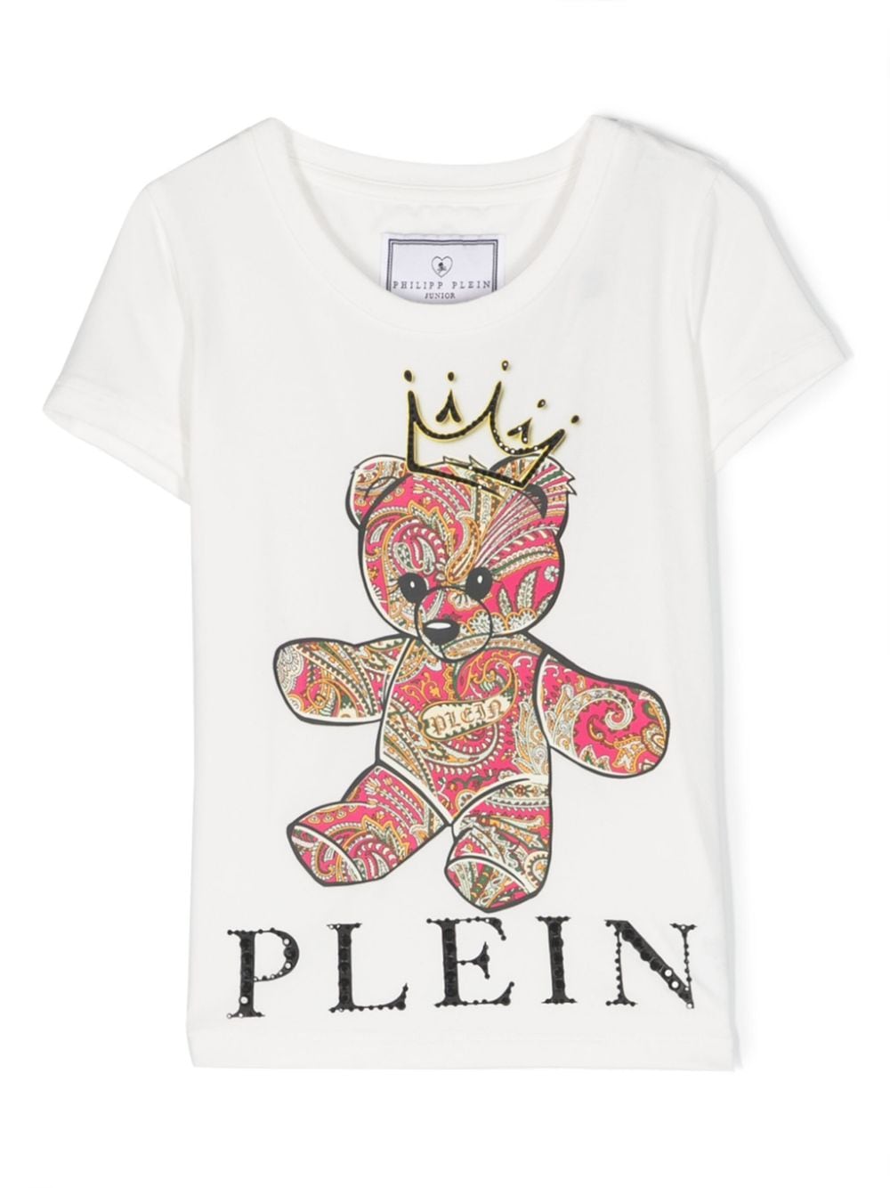 Philipp Plein Junior crystal-embellished cotton T-shirt - White von Philipp Plein Junior