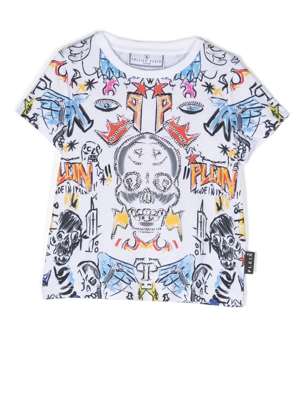 Philipp Plein Junior graphic-print short-sleeve T-shirt - White von Philipp Plein Junior