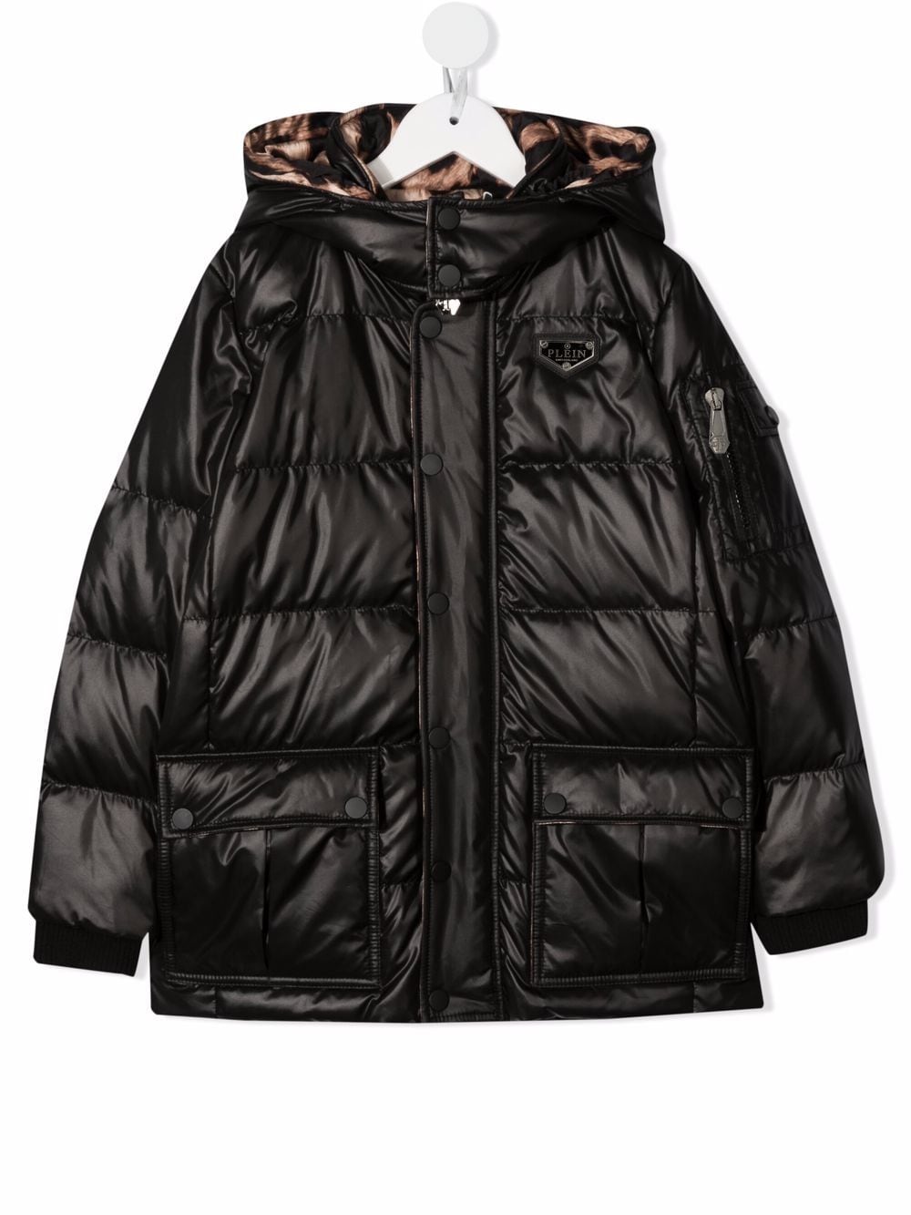 Philipp Plein Junior hooded padded coat - Black von Philipp Plein Junior