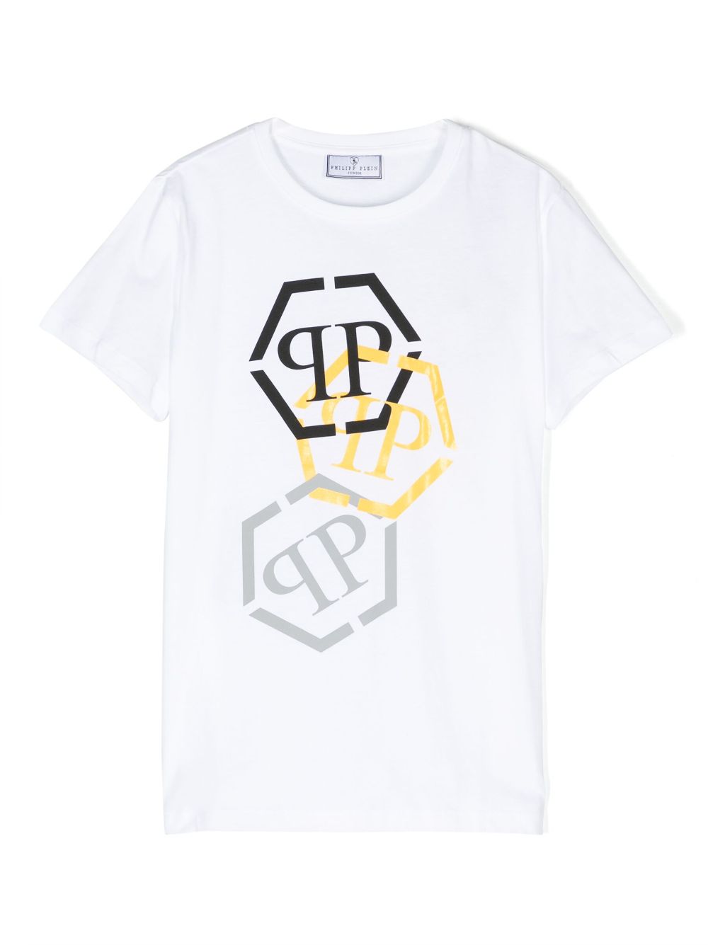 Philipp Plein Junior logo-print cotton T-shirt - White von Philipp Plein Junior