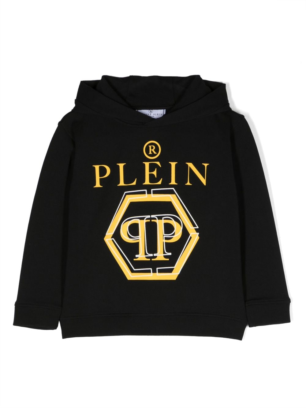 Philipp Plein Junior logo-print cotton hoodie - Black von Philipp Plein Junior