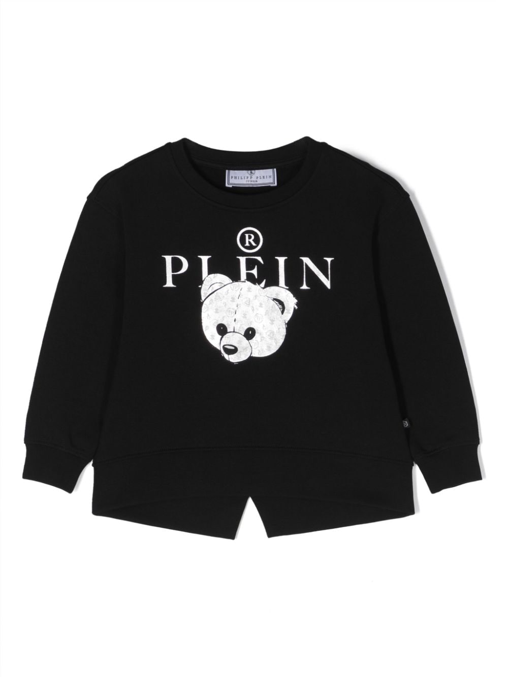 Philipp Plein Junior logo-print cotton sweatshirt - Black von Philipp Plein Junior