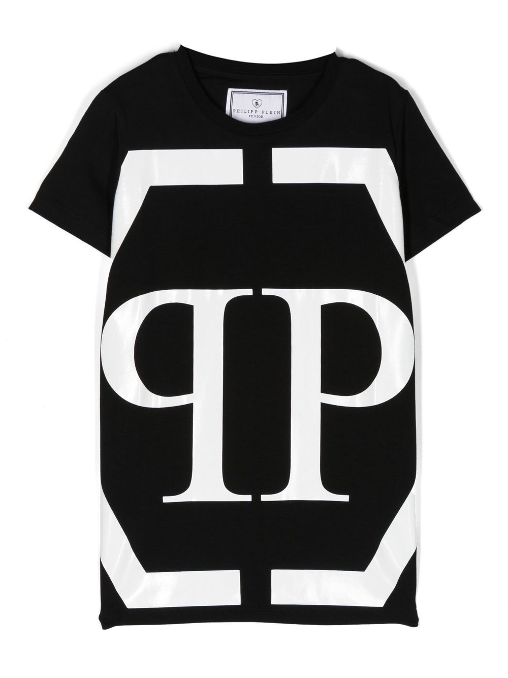 Philipp Plein Junior logo-print detail T-shirt - Black von Philipp Plein Junior