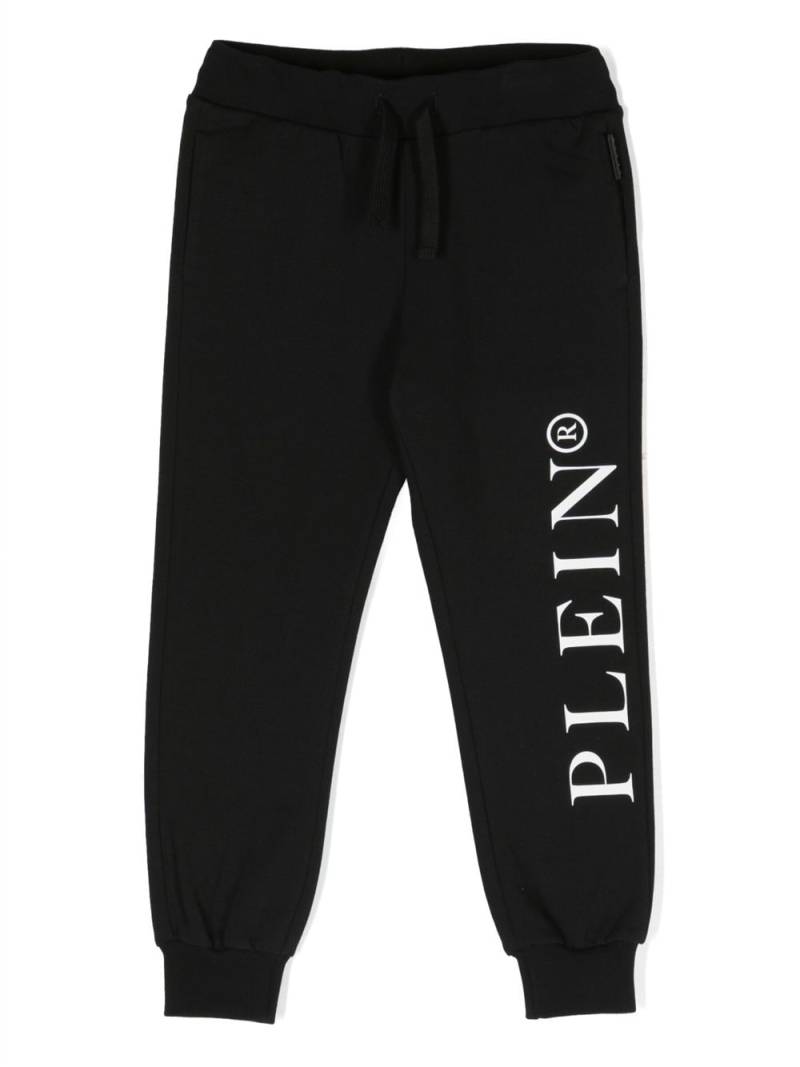 Philipp Plein Junior logo-print drawstring track pants - Black von Philipp Plein Junior