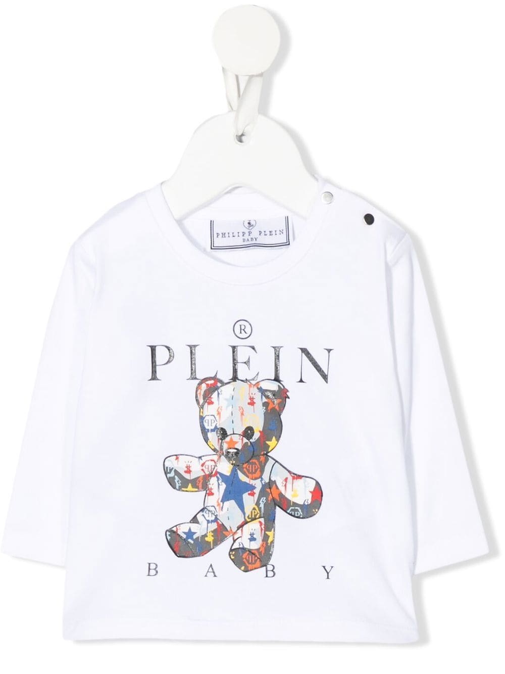 Philipp Plein Junior logo-print long-sleeve T-shirt - White von Philipp Plein Junior