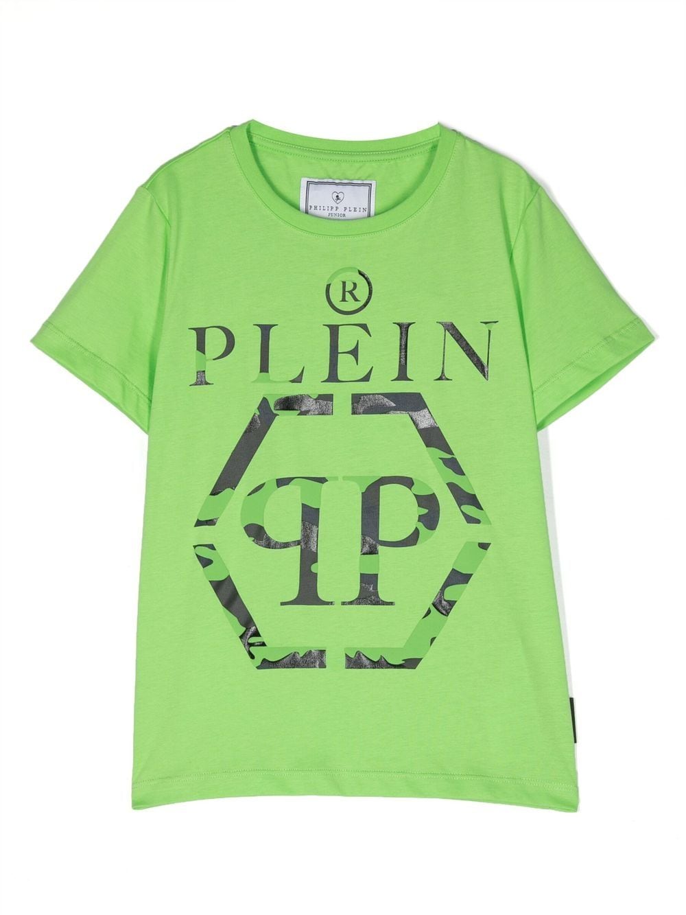 Philipp Plein Junior logo-print short-sleeved T-shirt - Green von Philipp Plein Junior