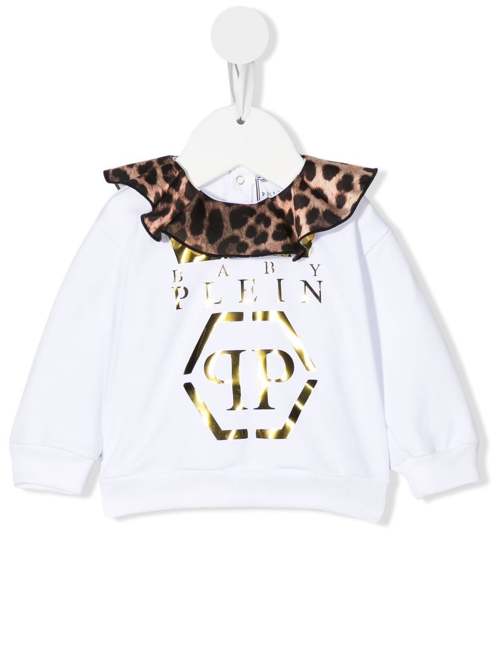 Philipp Plein Junior ruffle-collar sweatshirt - White von Philipp Plein Junior