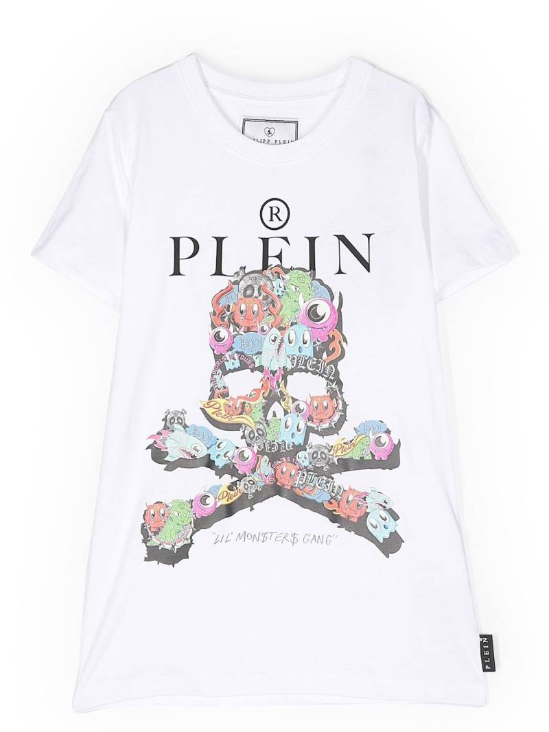 Philipp Plein Junior skull-print graphic T-shirt - White von Philipp Plein Junior