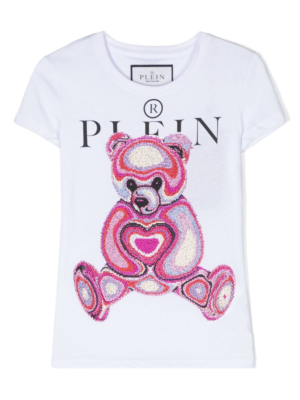 Philipp Plein Junior teddy bear-print cotton T-shirt - White von Philipp Plein Junior