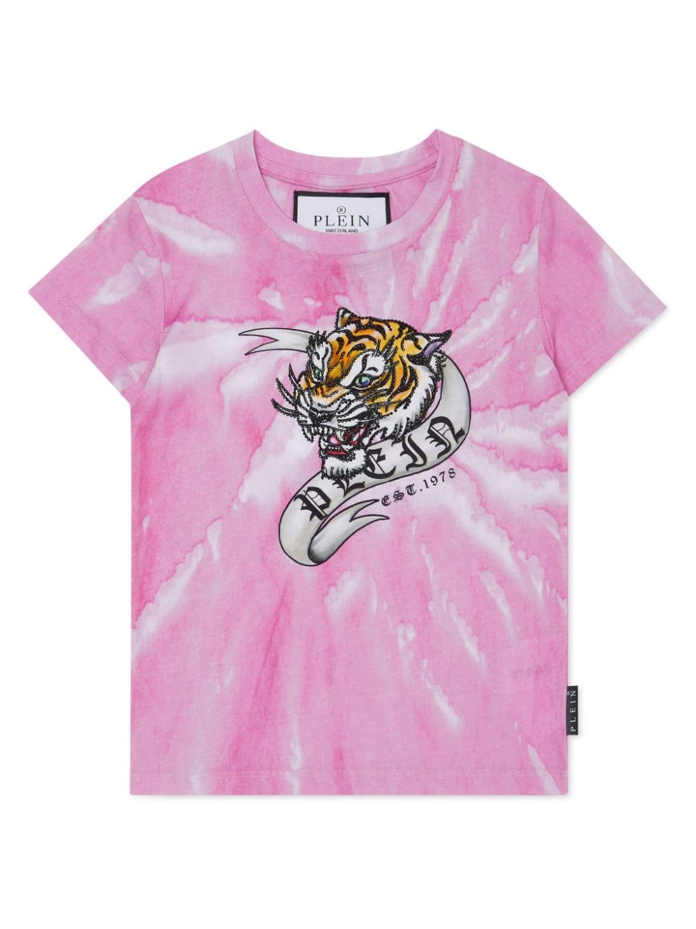 Philipp Plein Junior tie-dye print cotton T-shirt - Pink von Philipp Plein Junior