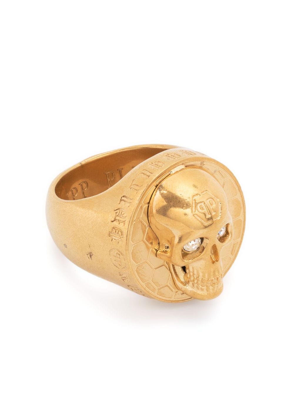 Philipp Plein 3D skull ring - Gold von Philipp Plein