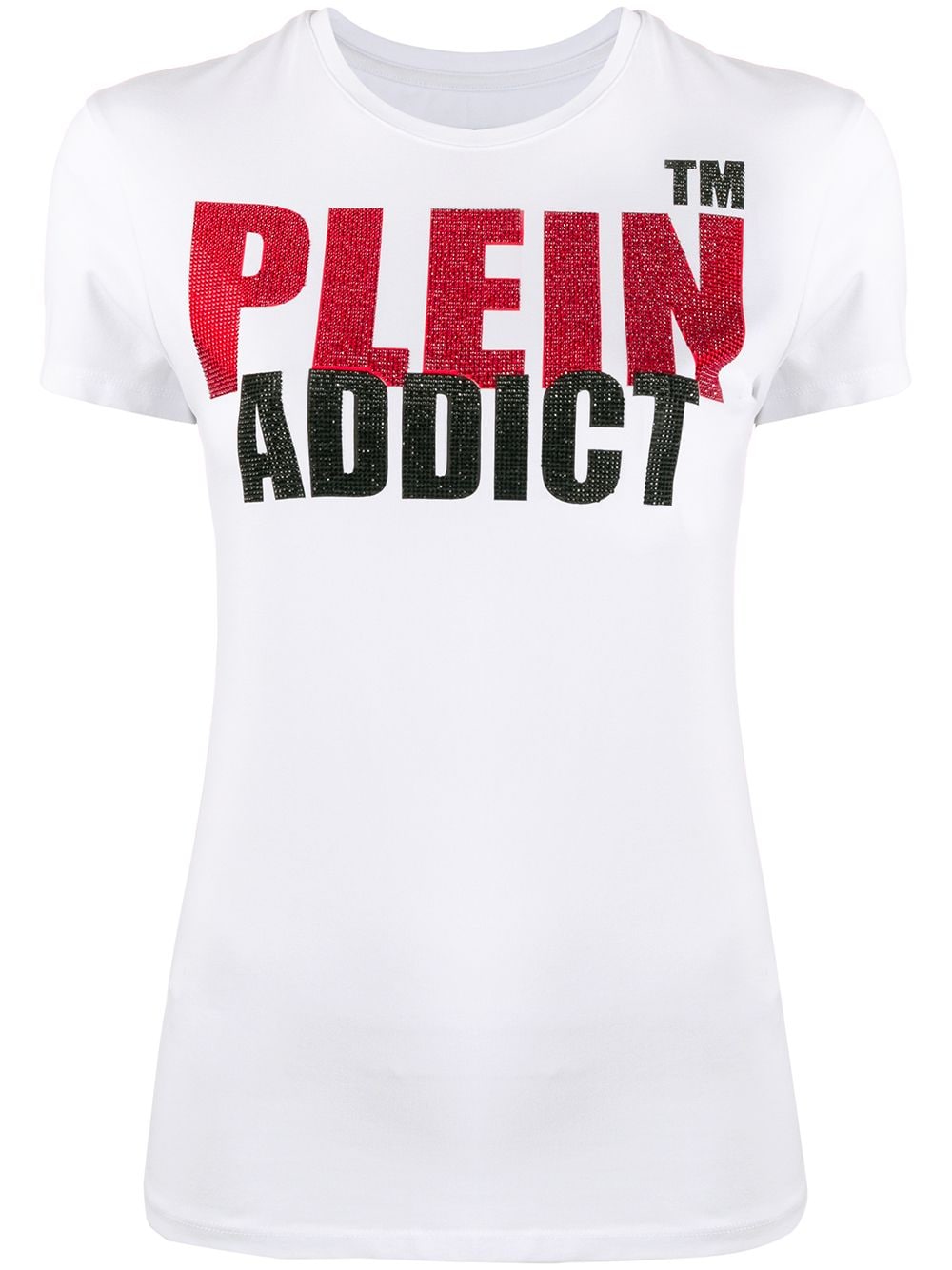Philipp Plein Addict embellished short sleeve T-shirt - White von Philipp Plein