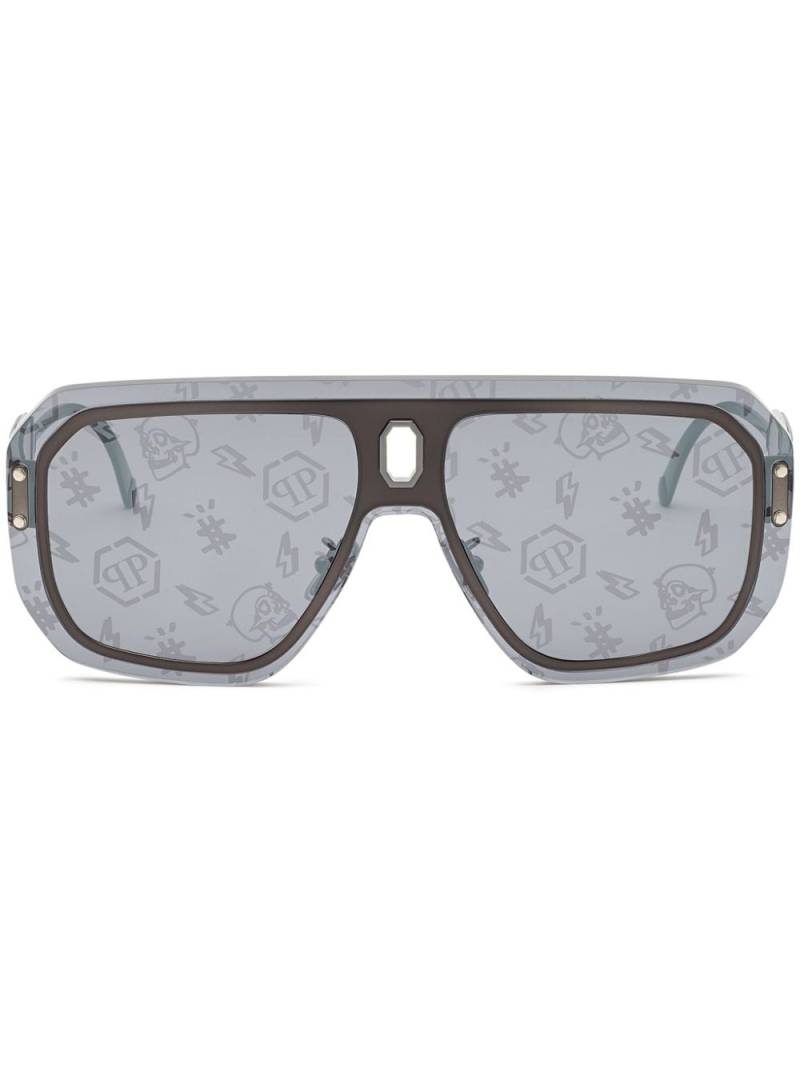 Philipp Plein Adventure oversize-frame sunglasses - Grey von Philipp Plein