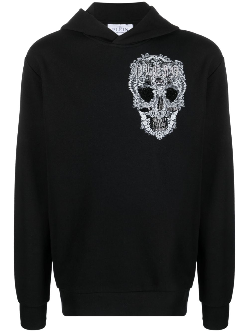 Philipp Plein Baroque Skull cotton hoodie - Black von Philipp Plein