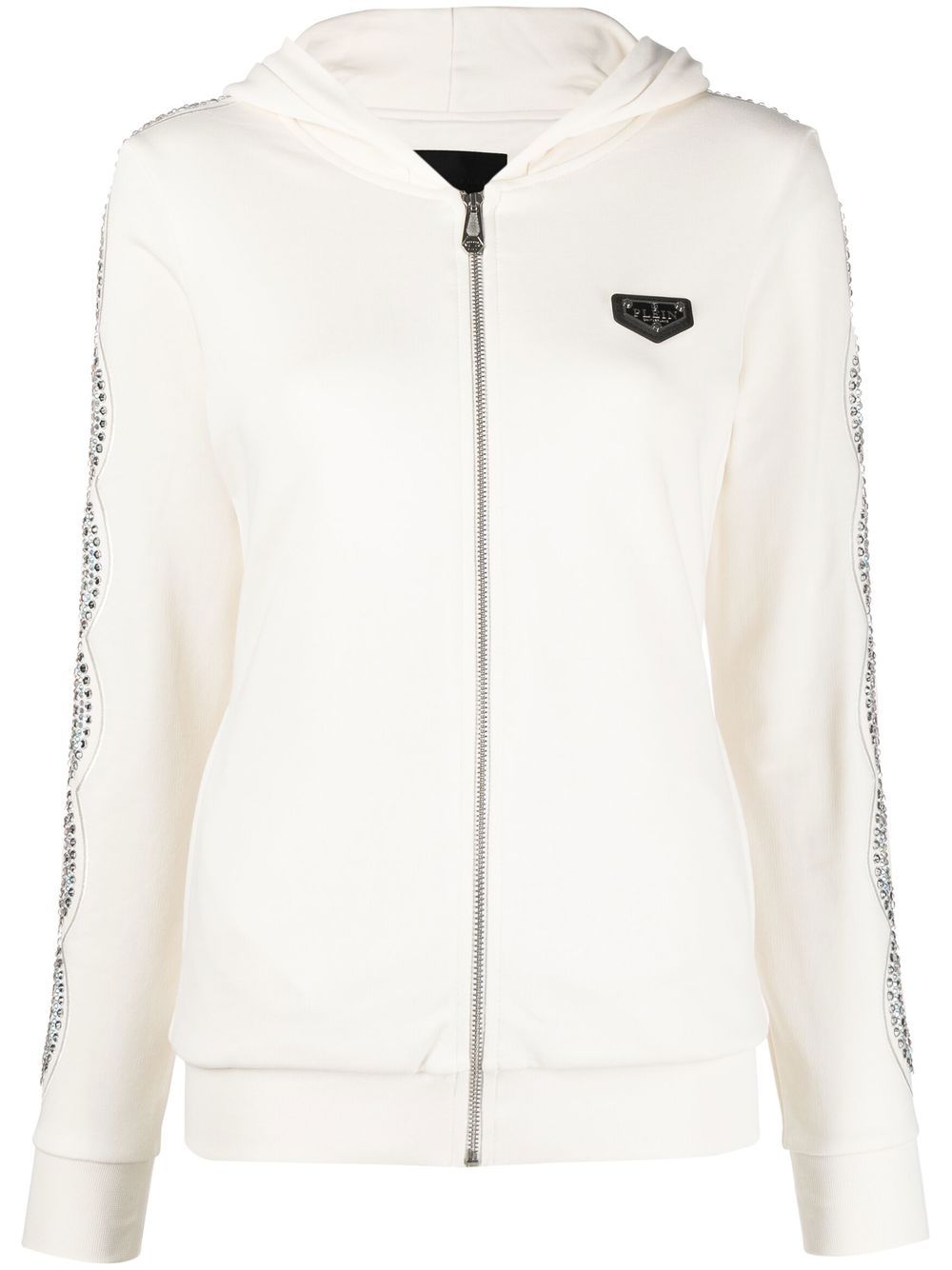 Philipp Plein Crystal Cable embellished hoodie - White von Philipp Plein