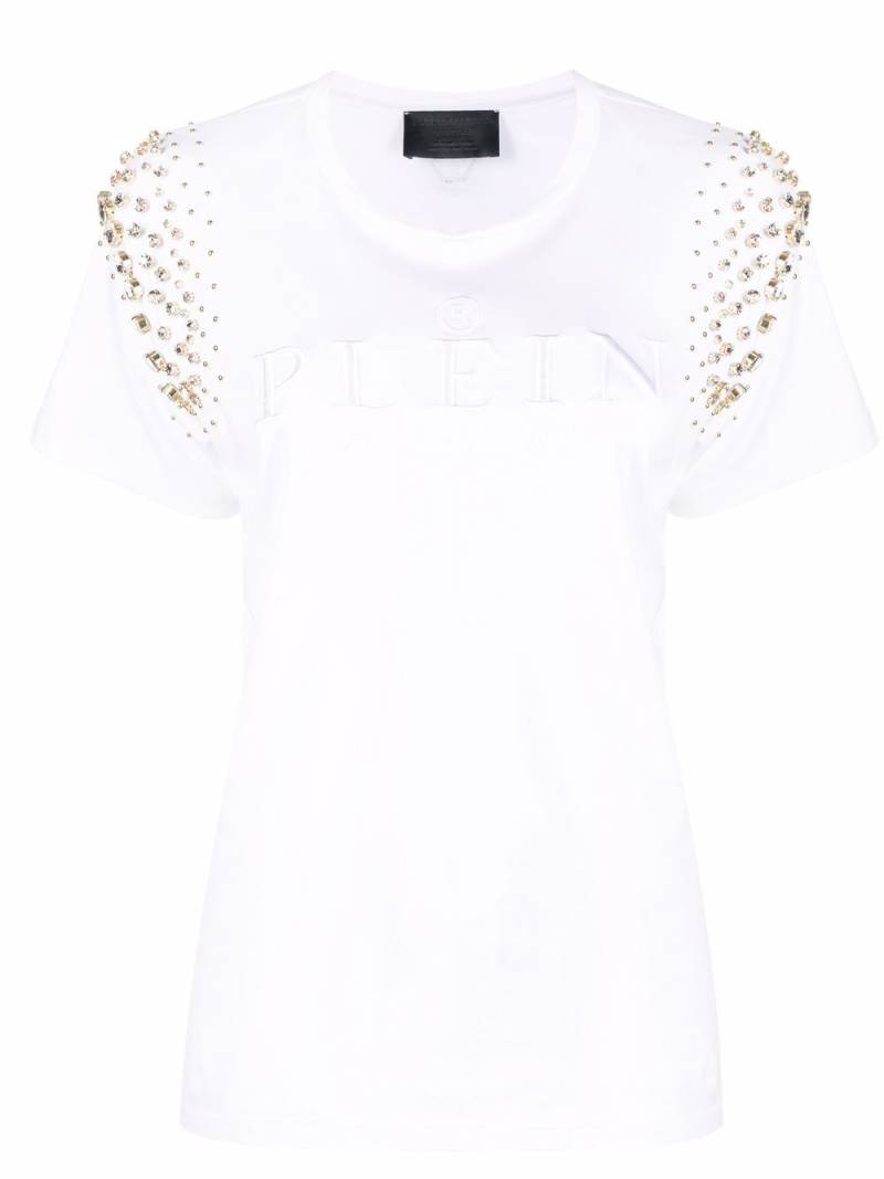 Philipp Plein Crystal Iconic Plein T-shirt - White von Philipp Plein