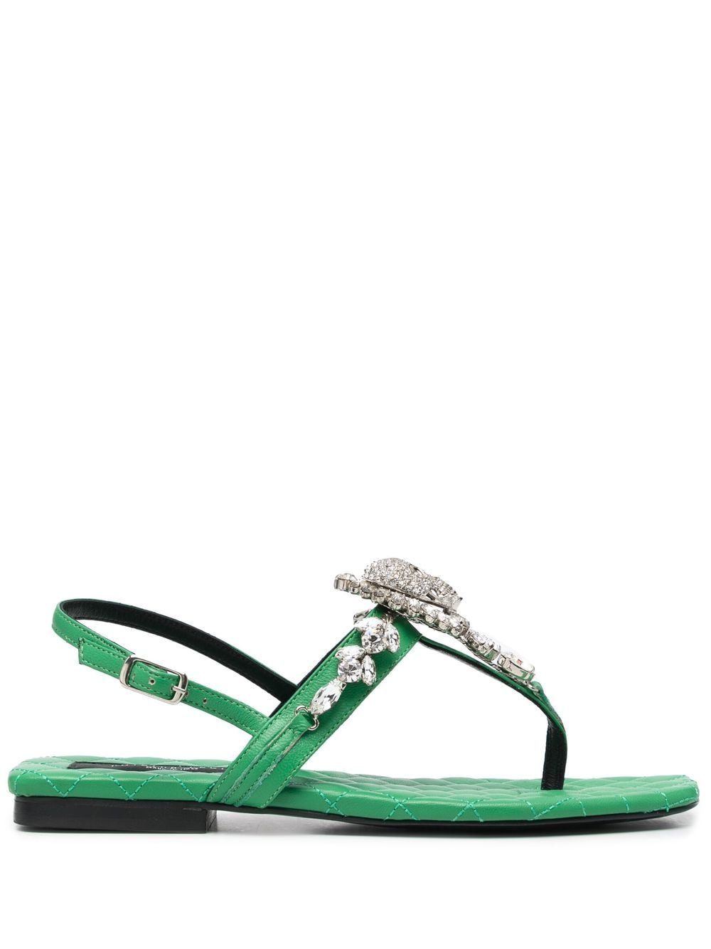 Philipp Plein Crystal Skull embellished sandals - Green von Philipp Plein