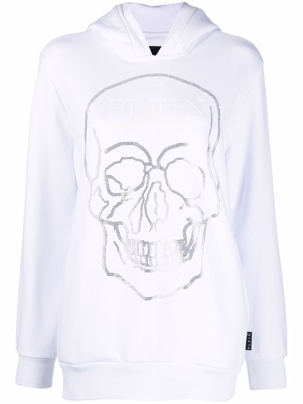 Philipp Plein Crystal Skull long-sleeve hoodie - White von Philipp Plein