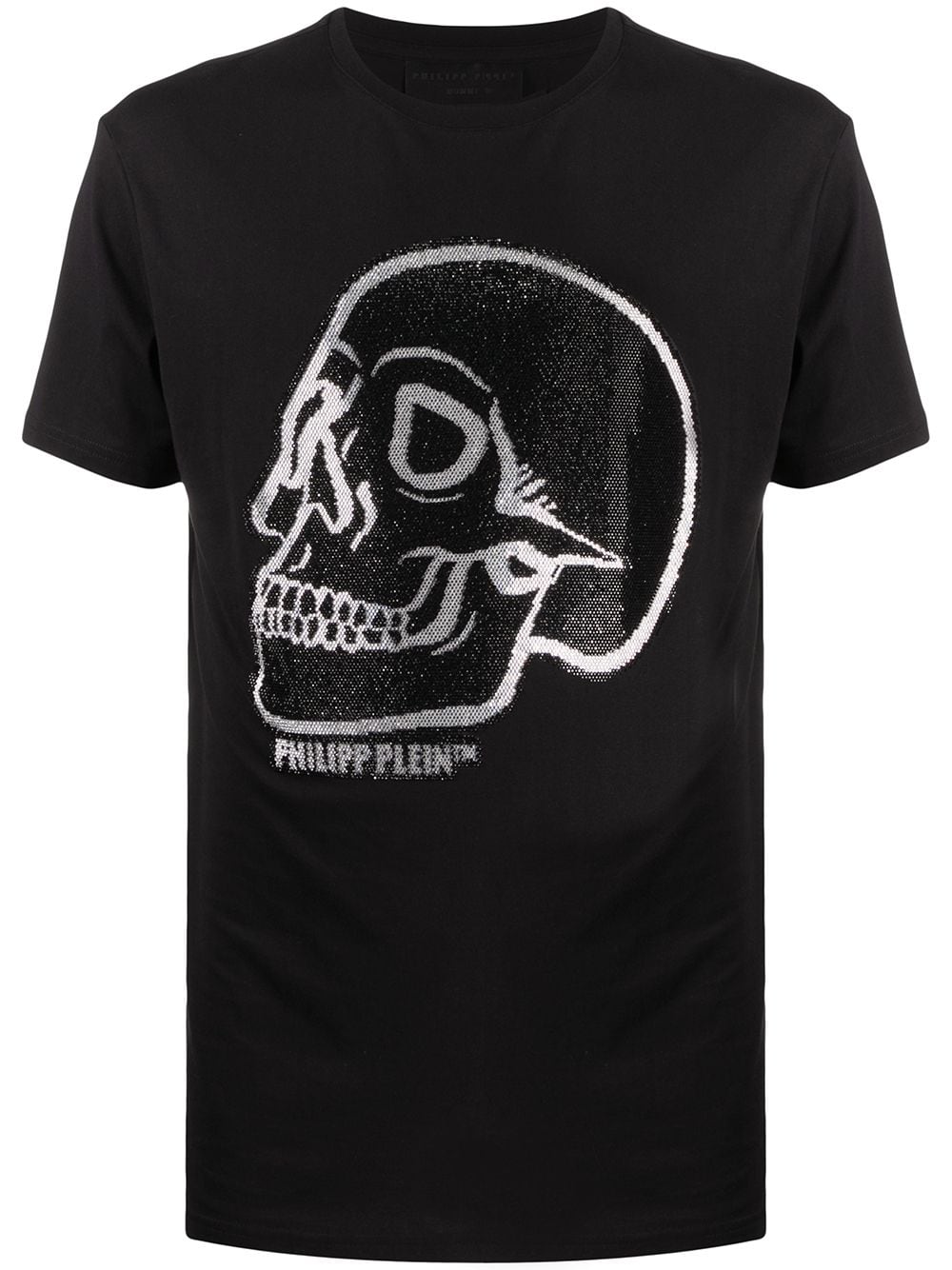 Philipp Plein Crystal outline-skull cotton T-shirt - Black von Philipp Plein