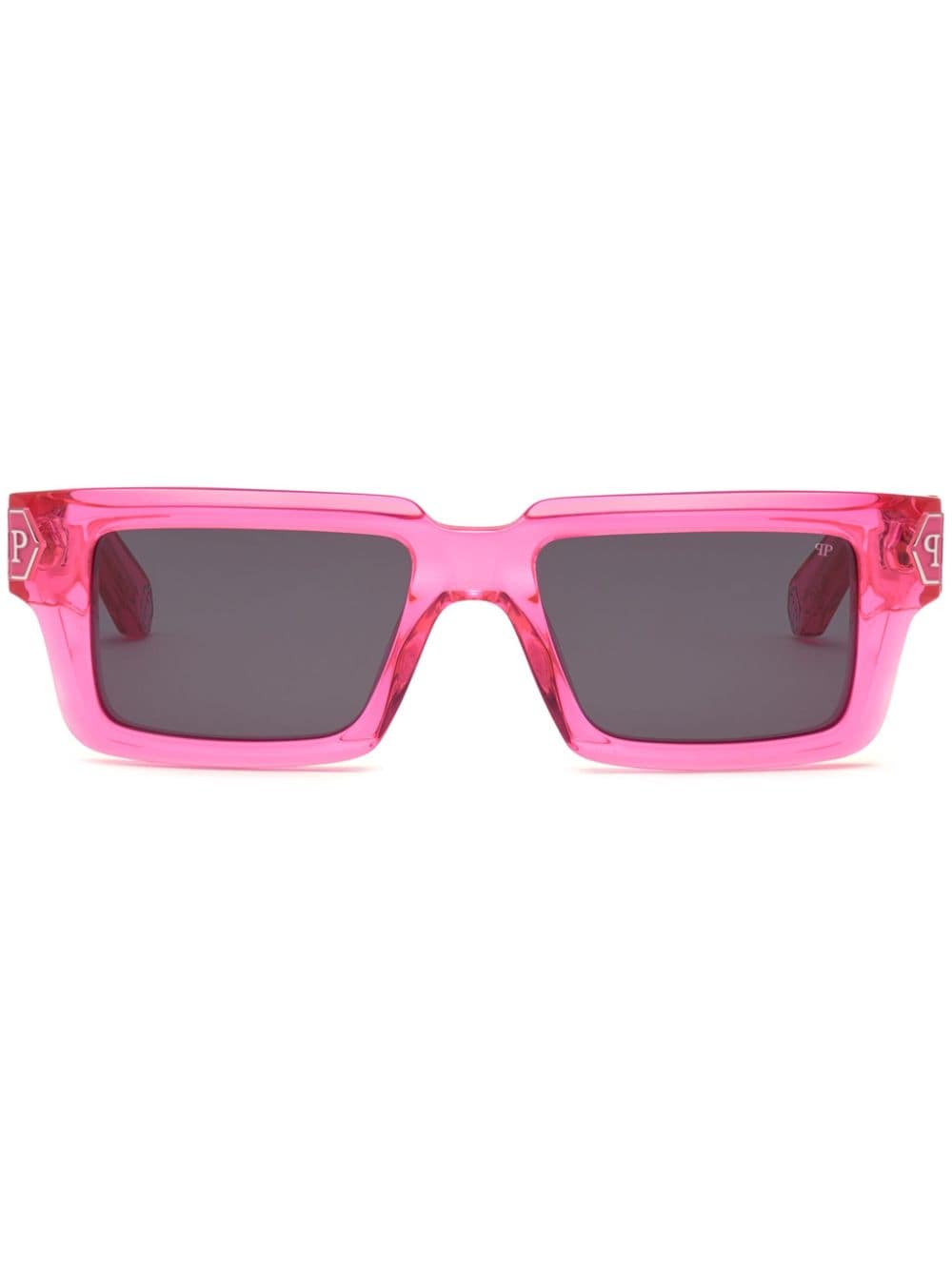 Philipp Plein Dark Shapes Hexagon rectangle-frame sunglasses - Pink von Philipp Plein